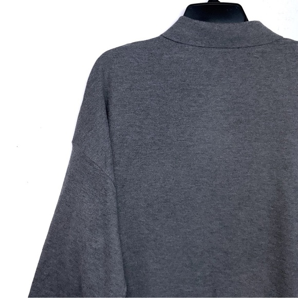 RDI Sweater Mens Medium Grey Collared Pullover Polo Soft Knit Long Sleeve Size L - Picture 6 of 9